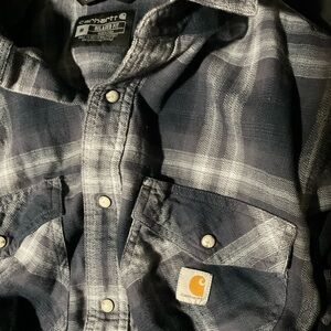 Carhartt Men's Casual Plaid Shirt - grey